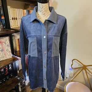 Calista Corduroy Button-down Shacket